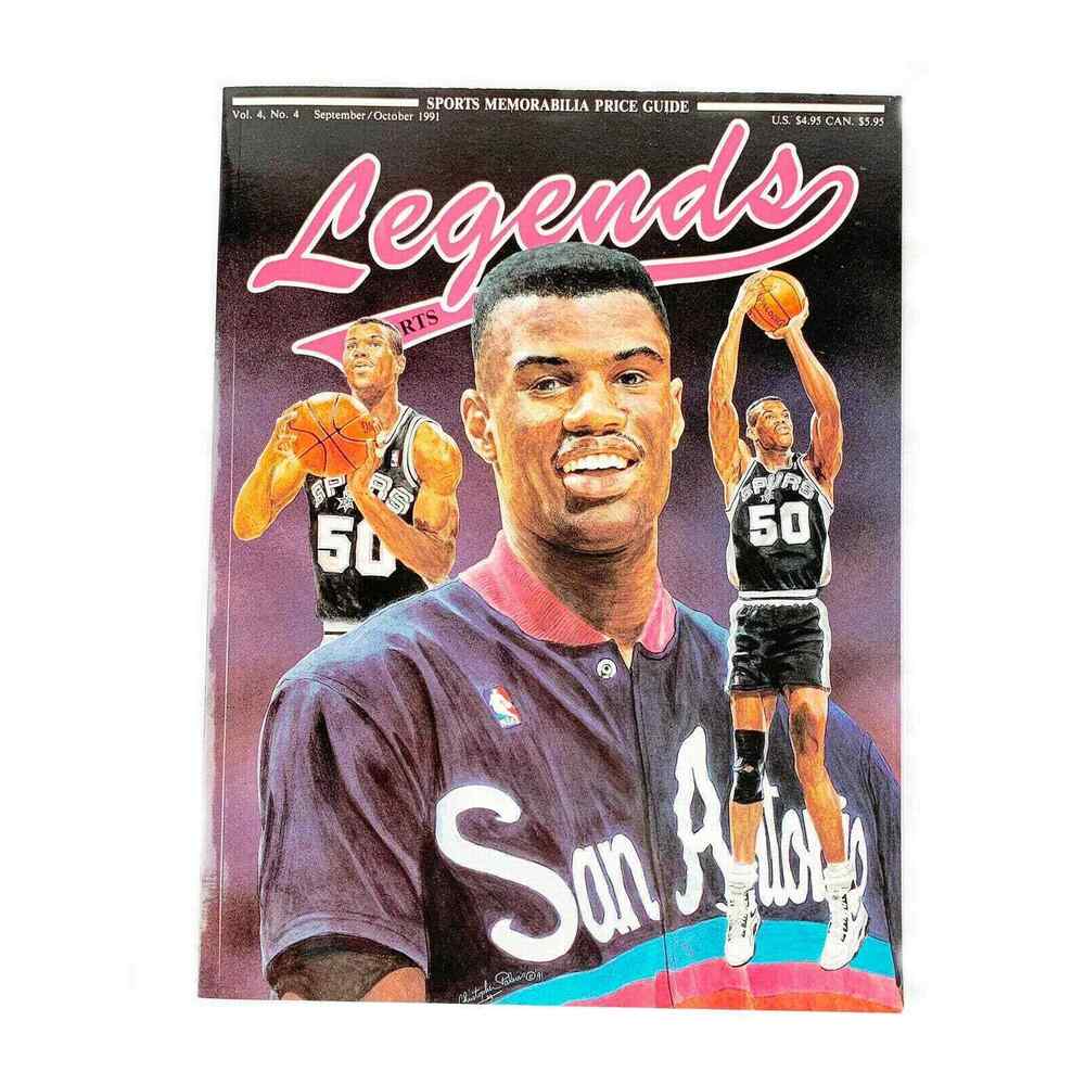 Legends Sports Memorabilia Price Guide Magazine David Robinson Sept/Oct 1991 Vtg